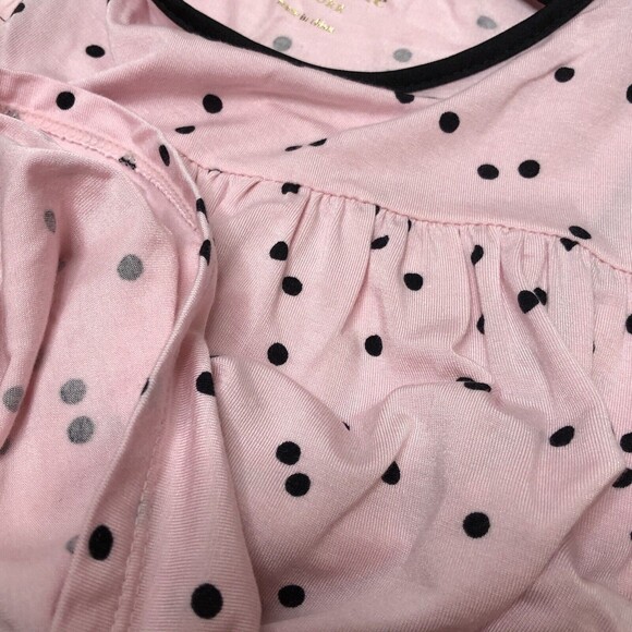 Kate Spade New York Scattered Dot PJ Tank Top SMALL Pink Polka Black Soft Bow - Picture 8 of 8
